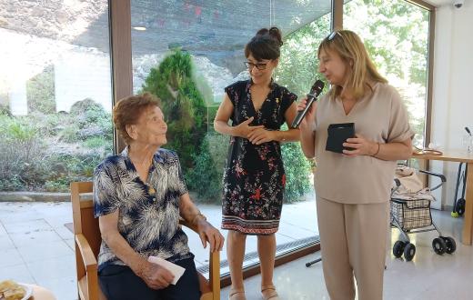 La Lourdes Canalias, a la celebració del seu aniversari 