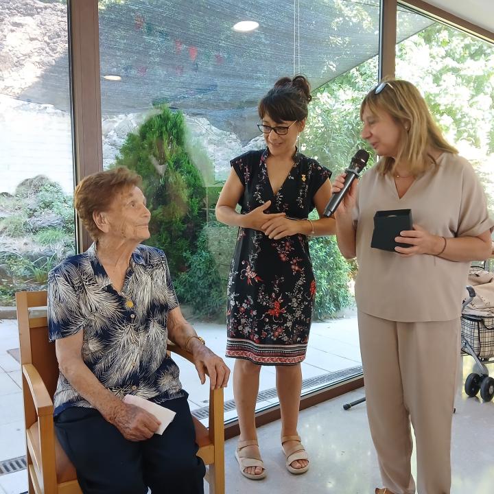 La Lourdes Canalias, a la celebració del seu aniversari 
