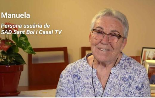 Testimoni Manuela, persona usuària de SAD Sant Boi i Casal TV